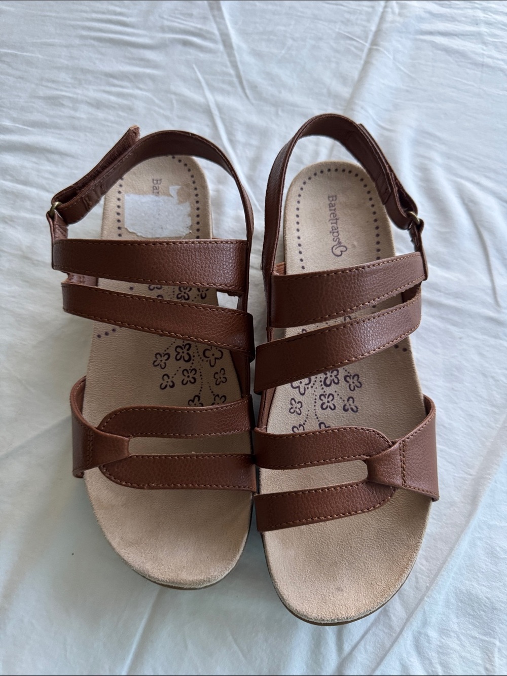 BareTraps Brown Multi-Strap Comfort Sandals